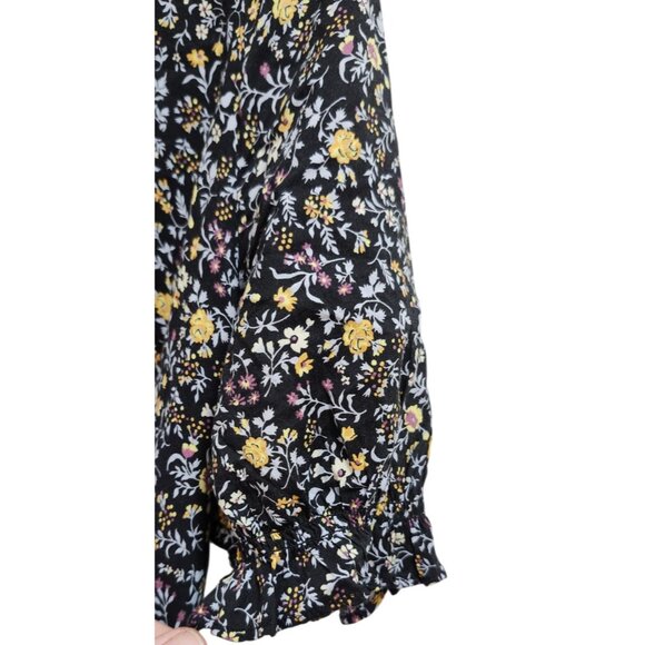 Madewell Ruffle Button-Front Trapeze Shift Dress in Folkmagic Floral Size Medium - Picture 9 of 13